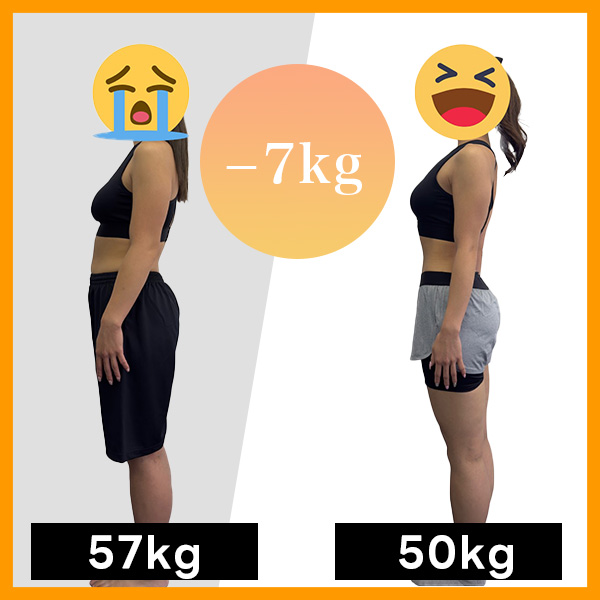 パーソナルジムHAKUE姫路店でダイエットに成功した20代女性のビフォーアフター