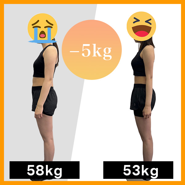 パーソナルジムHAKUE姫路店でダイエットに成功した30代女性のビフォーアフター